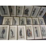 Eighteen Vanity Fair prints of gentlemen dated 1869 and later, by Spy and Ape together with 2