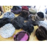 A collection of modern faux fur ladies hats to include Whiteley Location: 3:2