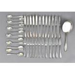 A 20th century Italian silver twenty-four piece set of fish eaters, comprising twelve knives and