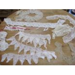 A good collection of 19th and 20th century handsewn, bobbin turned and machine made lace clothing