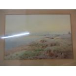 W B Thomas- An Estuary scene, a framed and glazed watercolour, signed lower right hand corner,