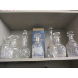 Seven cut glass decanters to include two Stuart Crystal examples Location: RWB