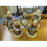 Five 20th century porcelain figures of clock and watch makers Location: 6:3