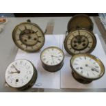 Five 19th/20th century clock movement to include a Henry Marc, Purvis and Bishop, L. Vanderheyden,