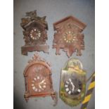 Four 20th century German cuckoo clocks Location: BWL