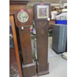 Two 1930s/40s oak cased Grandmother clocks Location: G