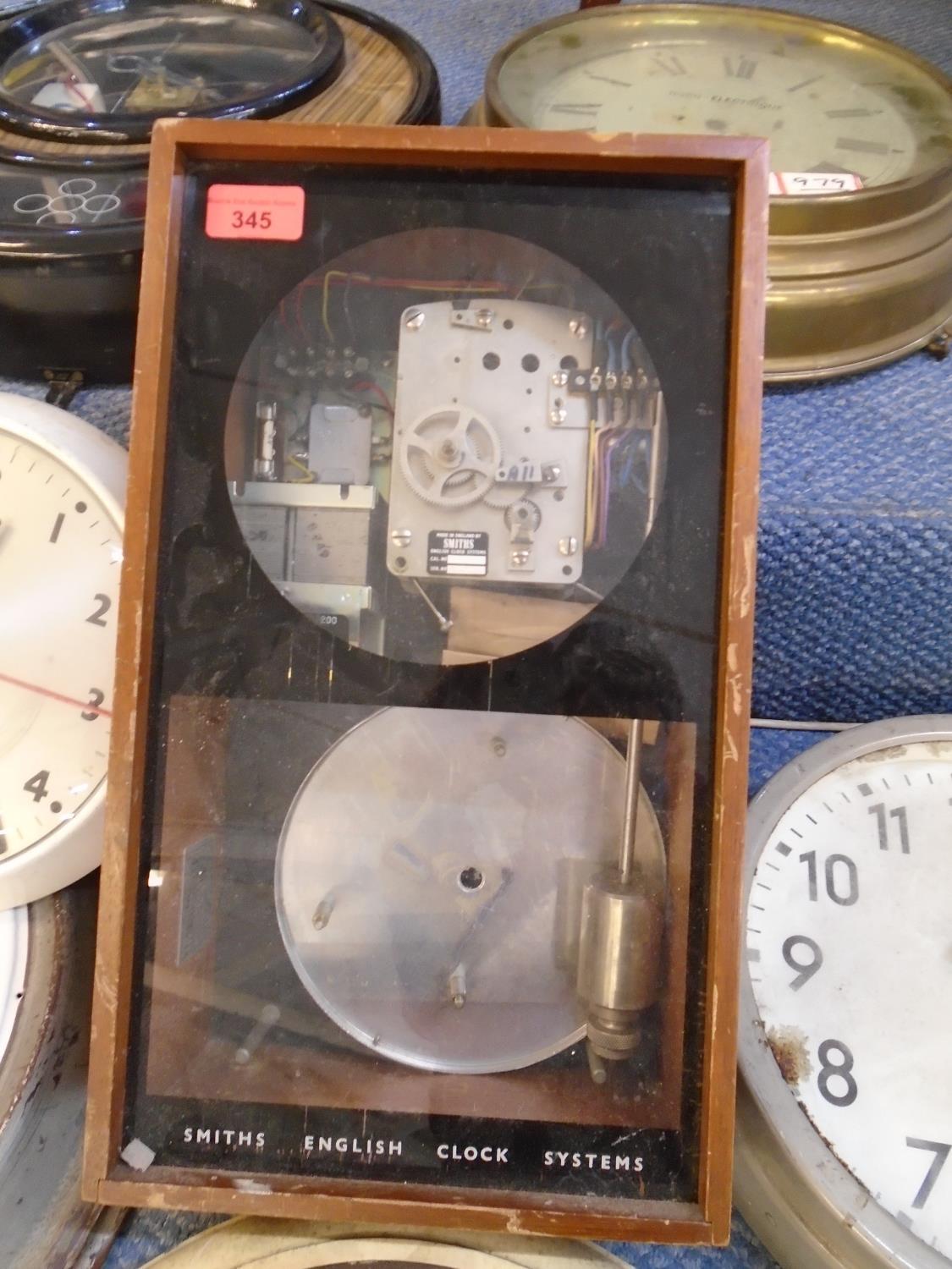 A selection of wall clocks and a Smiths English Clock Systems master clock, circa 1960's, to include - Image 2 of 2