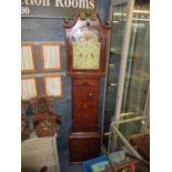 A late 18th/early 19th century mahogany and oak long case clock marquetry inlaid, by Pearson of