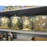 Eight 20th century mantle clocks to include Kundo, Keninger & Obergfell, Junghans & Schatz A/F