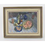 Louis Arthur Ward (1913-2005) British, RWA 'Still life with prawns', signed and dated 52 lower