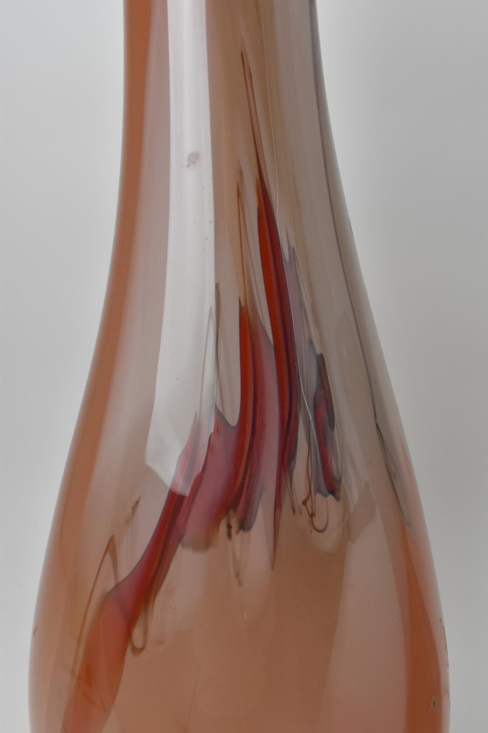 Two hand blown Anthony Stern studio glass vases, both elongated, the largest one of stretched - Image 5 of 8