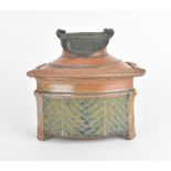 Monique Duplain Juillerat (b. 1945) French a stoneware ceramic table casket, the lid with scale