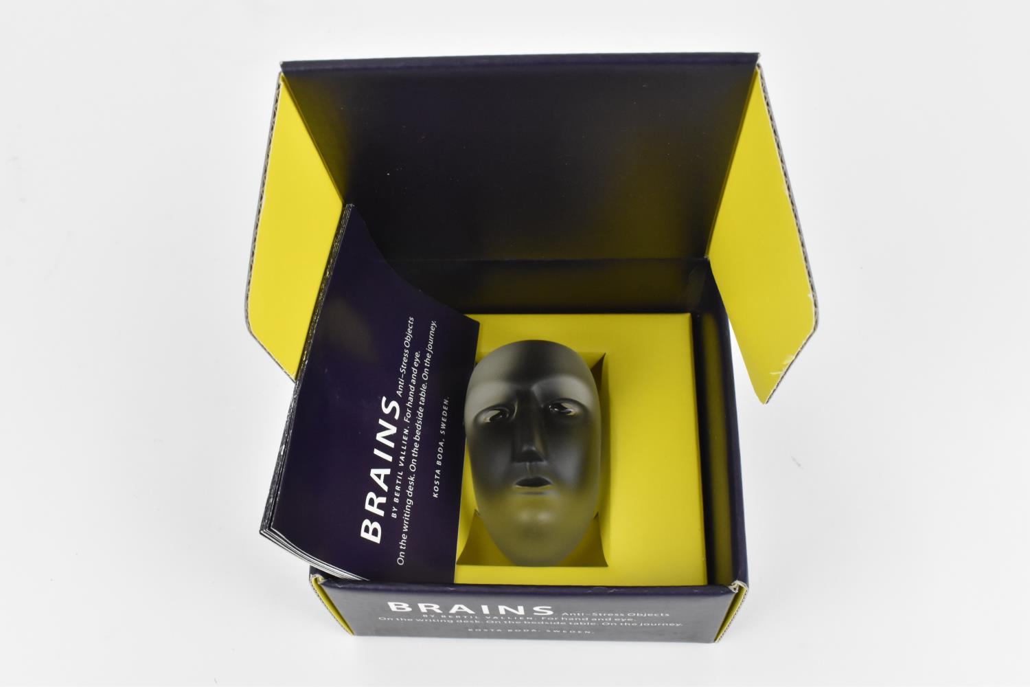 A boxed Kosta Boda glass model of 'Brains' by Bertil Vallien, together with two further Kosta Boda - Image 7 of 7