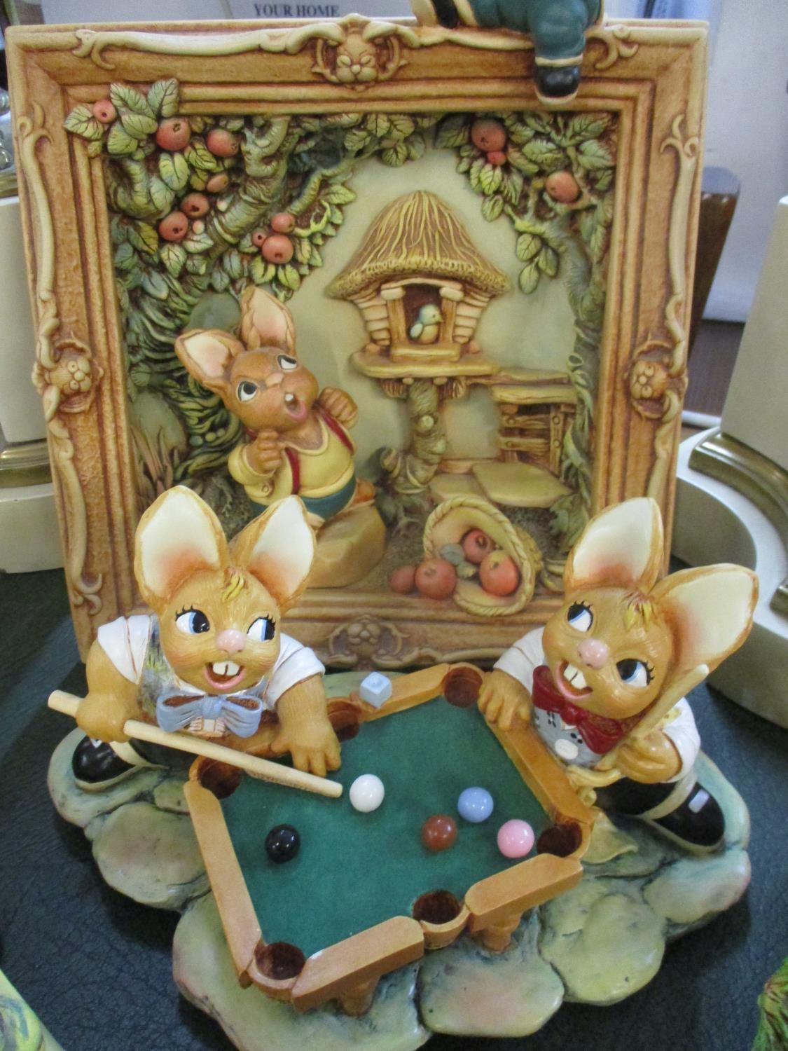 A quantity of PenDelfin models of rabbit characters to include a musical Christmas display, a framed - Bild 2 aus 3