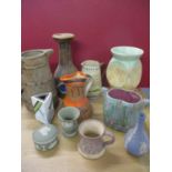 Mid to late 20th century pottery to include a Motto ware jug, a Myott jug and a Beswick vase