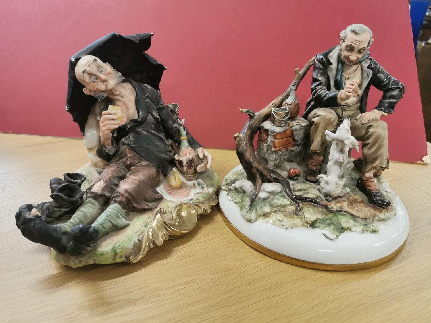 A collection of Italian porcelain figures to include some Capodimonte examples, a model of a shoe - Bild 2 aus 6