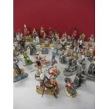 A large quantity of painted figures of soldiers and models of mystical figures to include a Chas