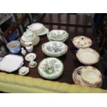 A collection of English porcelain and ceramics to include three part dinner services Location: LAB