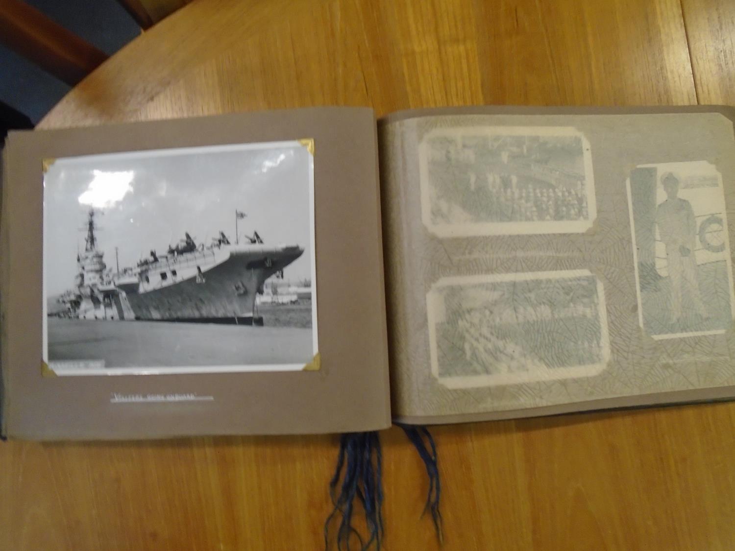 An interesting photograph album detailing a 'Spring Cruise' on board HMS Glory, an aircraft carrier, - Bild 8 aus 16