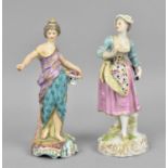 Two early 19th century Royal Crown Derby figures, one modelled as an allegorical figure with crown