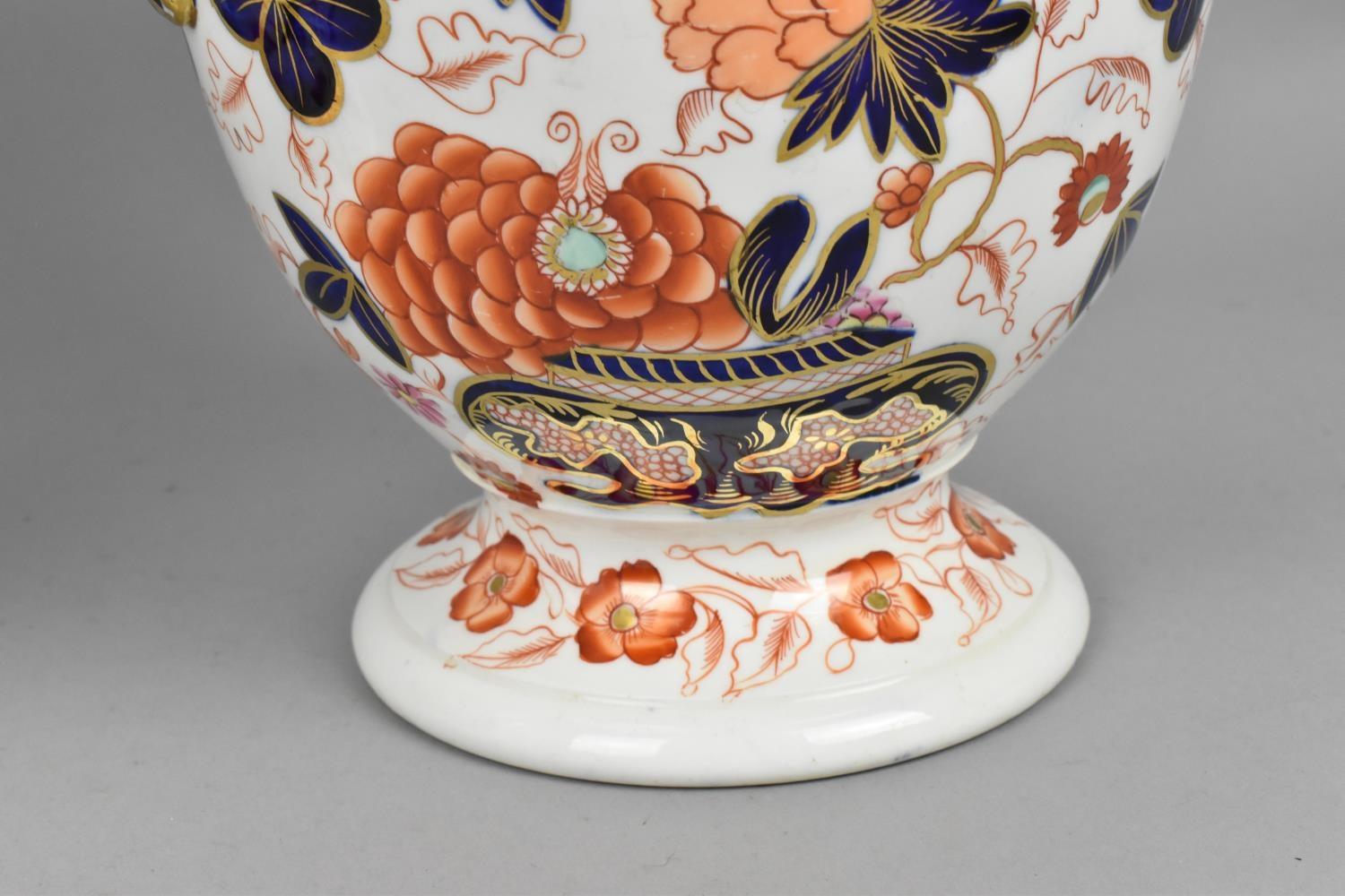 A pair of English porcelain Imari pattern ice-pails, possibly Coalport, early 19th century, with - Image 5 of 11