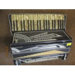 A vintage Soprani Settimio squeeze box. Location:RAM