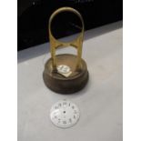 A G S Tiffany electric clock stand and enamel dial A/F Location: RWB