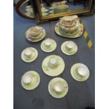 An antique Masons part dinner service with 'Bible' pattern, together with an old Royal part tea