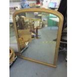 A large 20th century gilt wood over mantel mirror, 118 x 95cm Location: RWF