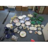 A collection of 19th and 20th century English china to include cabbage ware, Doulton, Wedgewood,