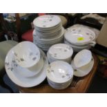 A Japanese RC Rossamor dinner service, late 1960s, hardly used, comprising ten dinner plates, ten