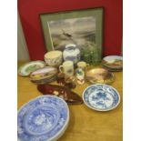 Ceramics to include Carlton Ware, picture plates, glass bottles, commemorative ware, and a Doulton