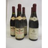 Two bottles of Volnay A.C 1988 - Alain Javillier, two bottles of Bourgogne Pinot Noir A.C 1990 -