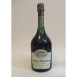 One bottle of Comtes de Champagne Taittinger, 1966 Extra Dry Location: R.1