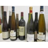 Nine mixed bottles of white and red wine to include Riesling, Haut-Medoc 1999
