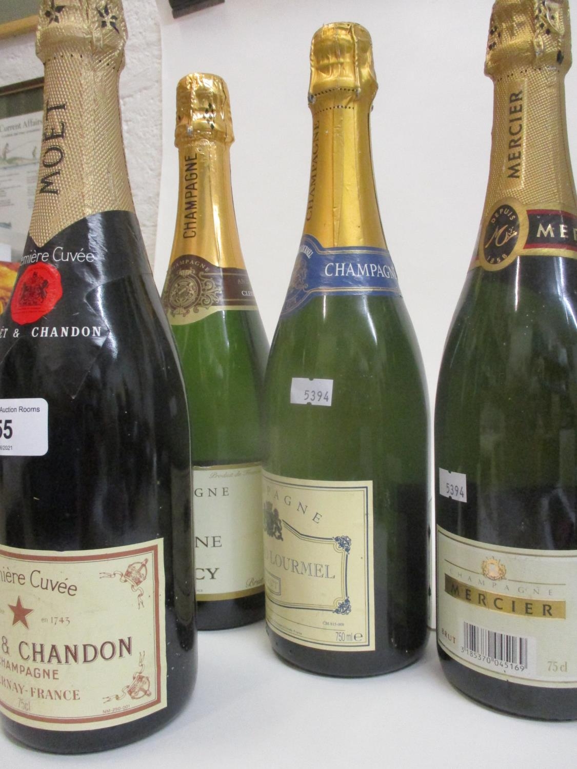 Six bottles of Champagne to include Moet & Chandon and Cordon Rouge - Image 2 of 2