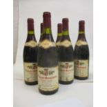 Six bottles of Volnay Santenots A.C 1988 - Jean Javillier