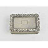 A William IV silver vinaigrette by Thomas Wilkes Barker, London 1836, of rectangular form with