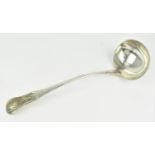 An Early Victorian Scottish silver soup ladle, Edinburgh 1840, makers initials J&WM, in the Kings
