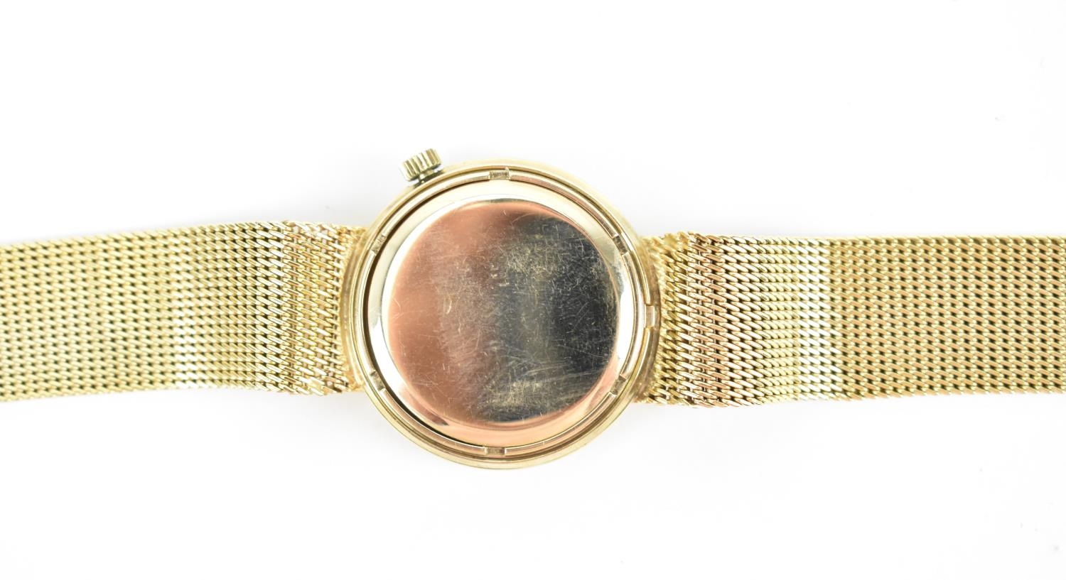 A 9ct yellow gold Bulova Accutron wristwatch with mesh gold strap, 21 cm long, total weight 65.3 - Image 3 of 4