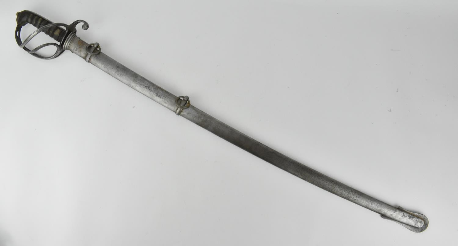 A 1821 pattern British light cavalry saber bearing the royal cypher for King William IV