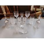 Crystal to include a Tipperary tea light holder signed Louise Kennedy, a Tipperary shoe, a pair of