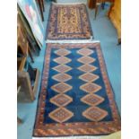 A Pakistan Bokhara and another rug, measurements 145 x 90cm and 147 x 87cm Location: RA