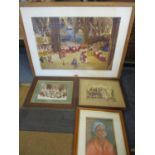 A 1954 Terence Cuneo print of the 1953 Coronation, an 1888 framed photo of Billikins and his