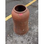 A Victorian terracotta rhubarb forcer 55cm h