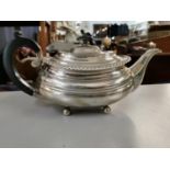 An early 20th century Birmingham silver teapot by William Hutton and Sons Ltd, 704g Location: