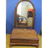 A 19th century walnut dressing table mirror