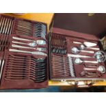 A Bestecke Solingen cased cutlery set, twelve setting with 24 carat gold features Location: 5:4