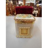 A silver gilt coloured and enamelled box, 8 h x 7 w x 7cm d Location: Porter