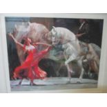 Fletcher Sib thorp (b.1967) - Bailadora y Caballo (Dancer and Stallion) a limited edition giclee